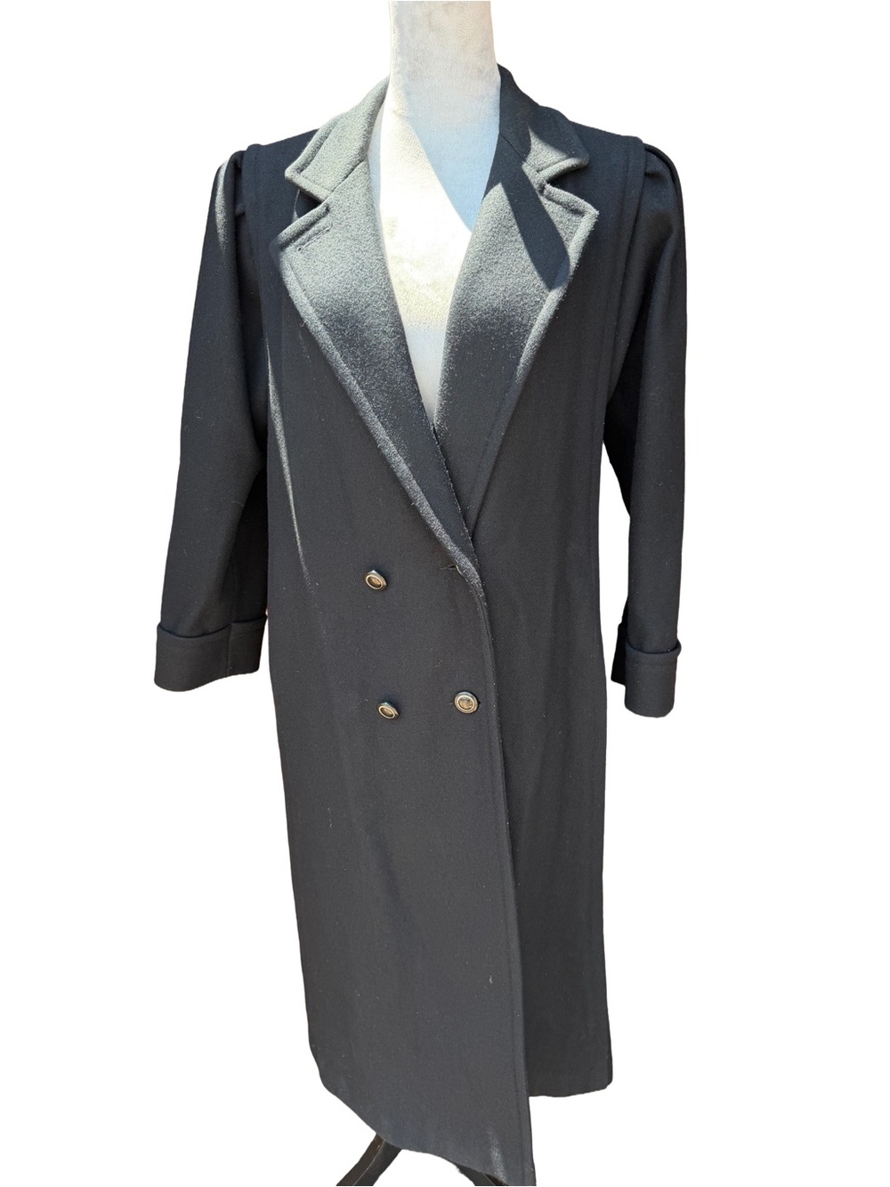Vintage Jofeld Double Breasted Wool Blend Maxi Overcoat Wool Blend 6 Winter - Picture 2 of 10